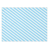 航海のストライプ | ベビーブルー&ホワイトストライプの テーブルクロス (正面(横))