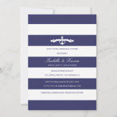 航海のストライプ |リハーサルディナー招待状 招待状 (正面)