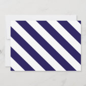 航海のストライプNavy Blue Ship日付の保存 セーブザデート (裏面)