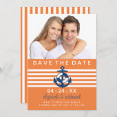 航海のセーブ・ザ・デートお知らせ写真カード セーブザデート (正面/裏面)