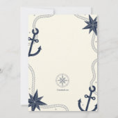 航海のセーブ・ザ・デート案内 招待状 (裏面)