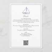 航海のセールボートウェディングの詳細 エンクロージャーカード (正面)