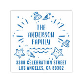 航海のタイポグラフィファミリ名差出人住所 セルフインキングスタンプ (デザイン)