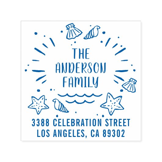 航海のタイポグラフィファミリ名差出人住所 セルフインキングスタンプ (デザイン)