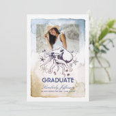 航海のタコの写真 卒業のお知らせ 招待状 (スタンド正面)