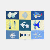 航海のチャーム フリースブランケット (正面(横))