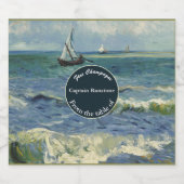 航海のテーマお祝い スパークリングワインラベル (シングルラベル)