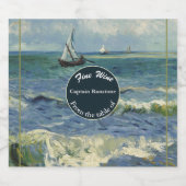 航海のテーマお祝い スパークリングワインラベル (シングルラベル)