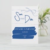 航海のテーマの結婚式お知らせ 招待状 (スタンド正面)