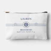 航海のテーマの結婚花嫁付き化粧品バッグ アクセサリーポーチ (正面)