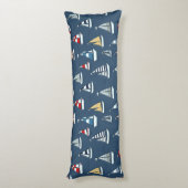 航海のテーマの船を青に ボディピロー (裏面 (縦))