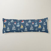 航海のテーマの船を青に ボディピロー (裏面)