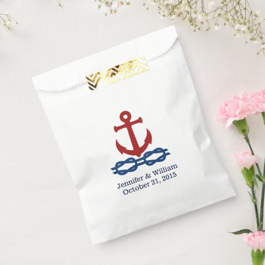 航海のテーマカスタム結婚式の好意バッグ フェイバーバッグ (封をした状態)