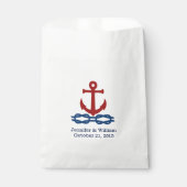 航海のテーマカスタム結婚式の好意バッグ フェイバーバッグ (正面)