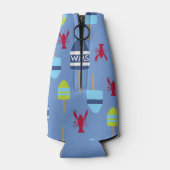 航海のテーマブイ及びロブスターモノグラムの ボトルクーラー (裏面)