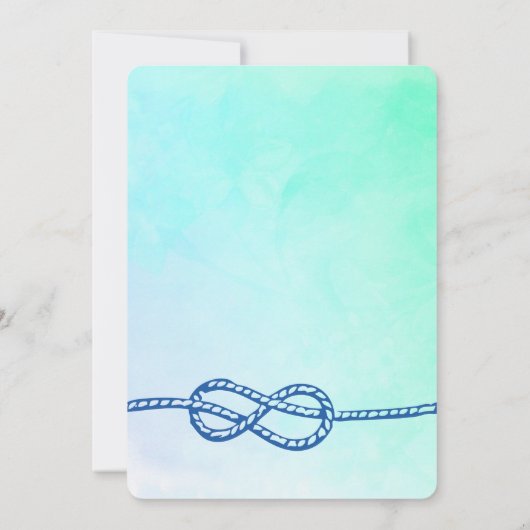 航海のテーマ付きいかり誕生日招待状 招待状 (裏面)