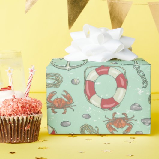 航海のテーマ包装紙 ラッピングペーパー (誕生日パーティー)