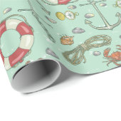 航海のテーマ包装紙 ラッピングペーパー (ロールコーナー)