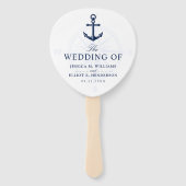 航海のテーマ結婚いかりカスタムネイビー ハンドファン (正面)