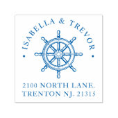 航海のテーマ結婚のカスタム船舶用車輪 セルフインキングスタンプ (デザイン)