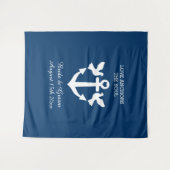 航海のテーマ結婚の写真カスタム背景 タペストリー (正面(横))