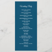 航海のテーマ結婚の式典テンプレート プログラム (裏面)