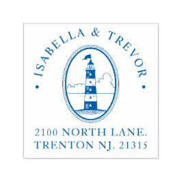 航海のテーマ結婚ズヴィンテージライトハウスカスタム セルフインキングスタンプ