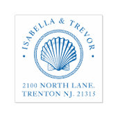 航海のテーマ結婚ヴィンテージカキカスタムー セルフインキングスタンプ (デザイン)