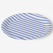 航海のテーマ – ネイビーストライプの紙プレート ペーパープレート (アングル)