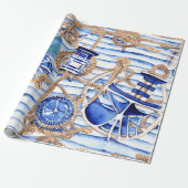 航海のテーマ ラッピングペーパー (アンロールド)