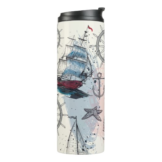 航海のテーマ。レガッタ。 タンブラー (回転左)