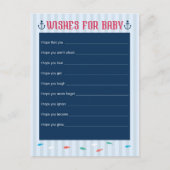 航海のテーマ – 赤ちゃんシャワーの願い アドバイスカード (正面)