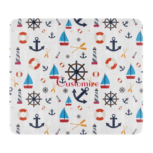 航海のテーマThunder_Cove カッティングボード (正面)