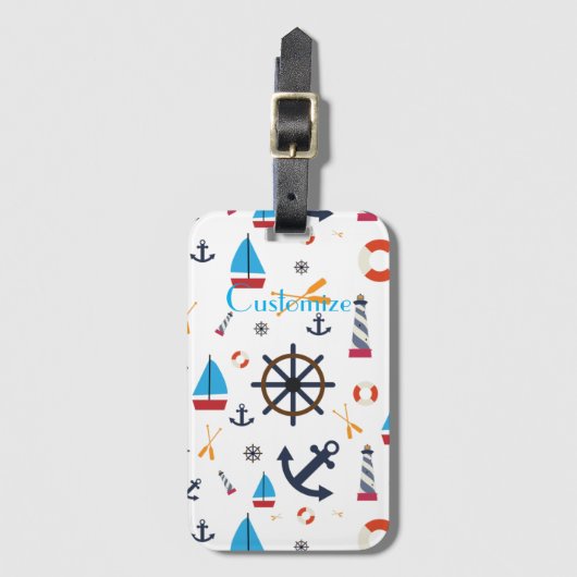 航海のテーマThunder_Cove ラゲッジタグ (正面縦)