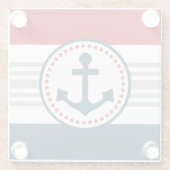 航海のデザイン ガラスコースター (裏面)