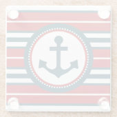 航海のデザイン ガラスコースター (裏面)