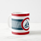航海のデザイン コーヒーマグカップ (正面左)