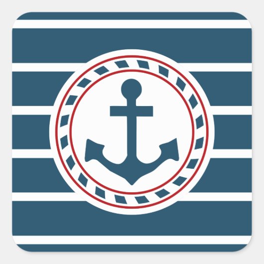 航海のデザイン スクエアシール (正面)