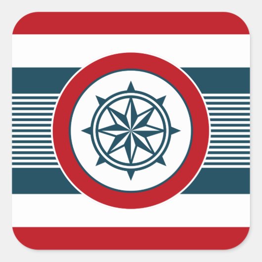 航海のデザイン スクエアシール (正面)