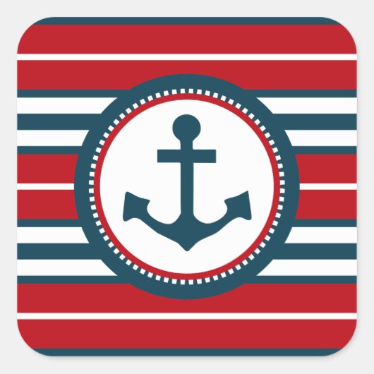 航海のデザイン スクエアシール (正面)