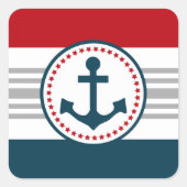 航海のデザイン スクエアシール (正面)