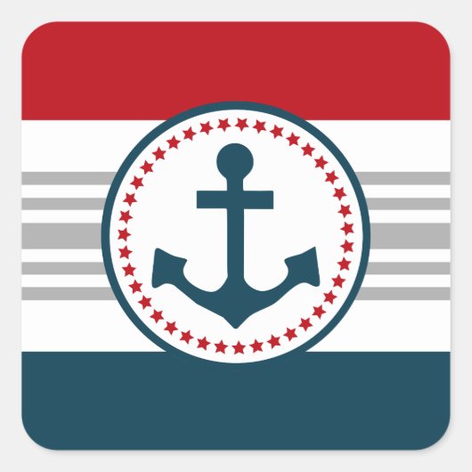 航海のデザイン スクエアシール (正面)