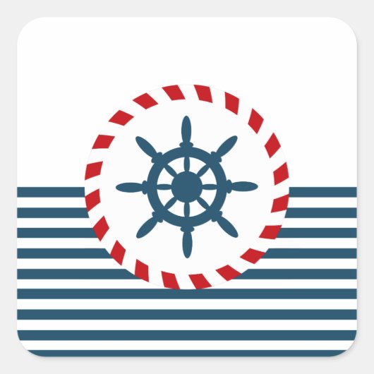 航海のデザイン スクエアシール (正面)