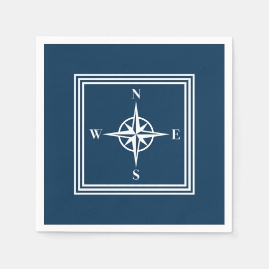 航海のデザイン スタンダードカクテルナプキン (正面)
