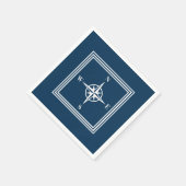 航海のデザイン スタンダードカクテルナプキン (角)
