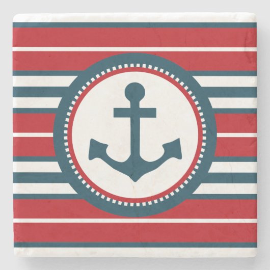 航海のデザイン ストーンコースター (正面)