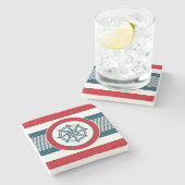 航海のデザイン ストーンコースター (横)