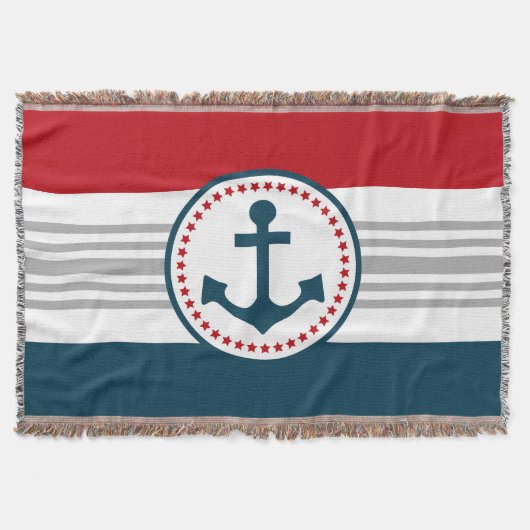 航海のデザイン スローブランケット (正面)