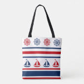 航海のデザイン トートバッグ (裏面)