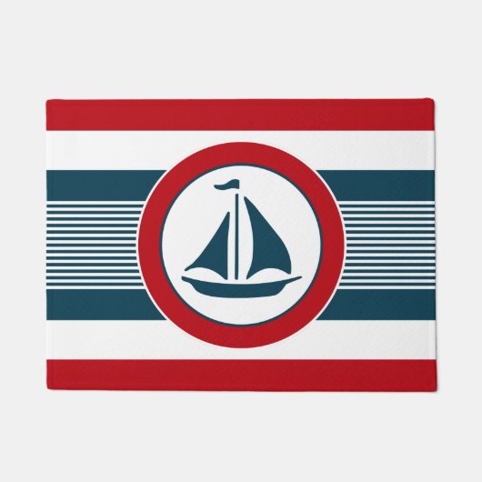 航海のデザイン ドアマット (正面)